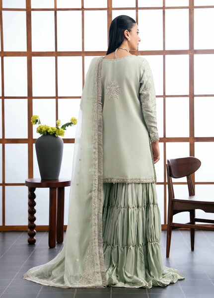 Xenia Formals Unstitched Embroidered Chiffon 3 Piece Suit D-03 Jira - Festive Collection