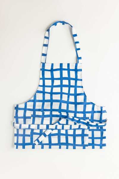 Blue Print Apron