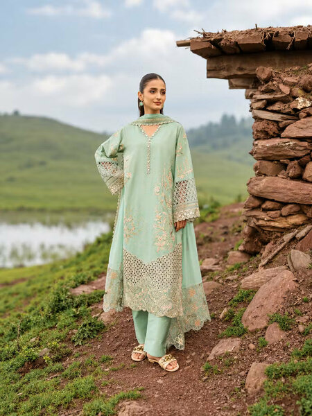 Dastaan by Zebtan Unstitched Embroidered Tassal Silk 3 Piece Suit ZB26UD DZ-02 - Festive Collection