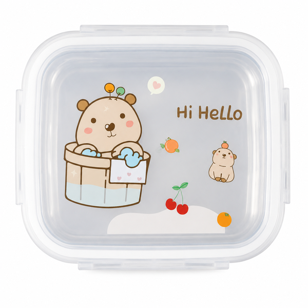 Assorted Design Stainless Steel Lunch Box with Spoon | Leakproof Food Storage Container for Office, School & Travel | Reusable Bento Lunch Box