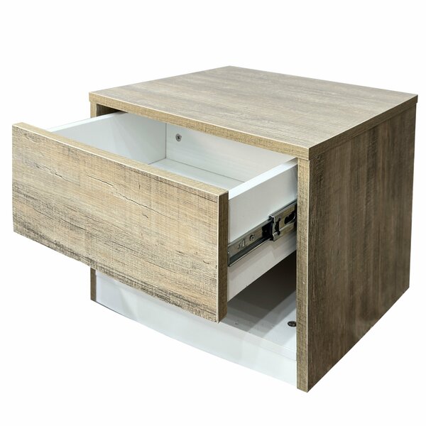 Mike Side Table – Minimalist Wooden Finish with Storage Shelf