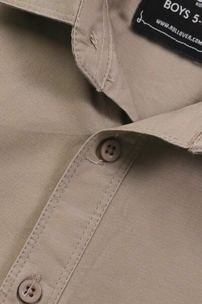 Boys Sandstone Cotton Shirt