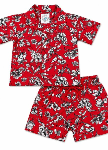 BabyCo Kids RTW Printed Cotton Co-Ord Sets Suit Waikiki Floral Resort Unisex - Casual Collection