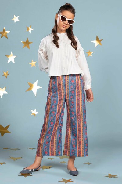 Stitched Kids Dyed Lawn Shirt