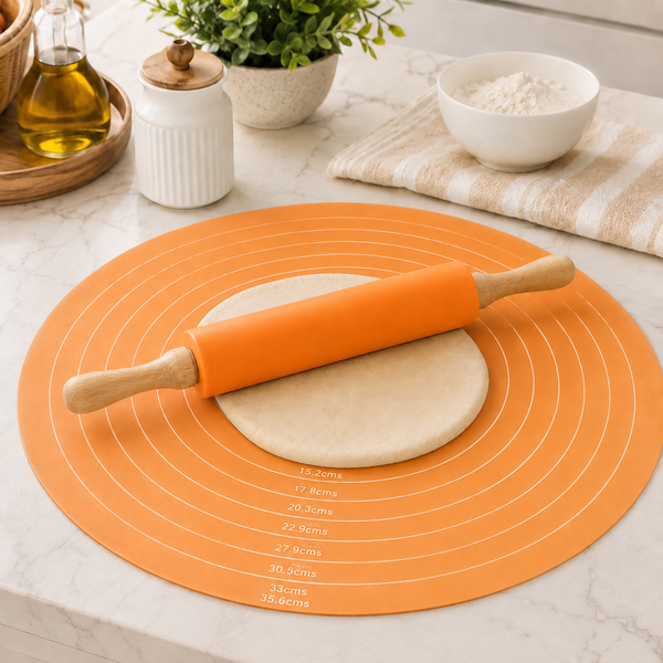 Dough Mat & Pin FY-01 Assorted | Silicone Baking Mat with Rolling Pin