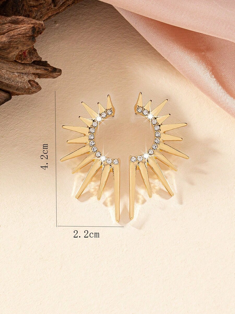 Shein - Structured Stud Earrings