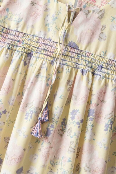 Lemon Bloom Cotton Dress