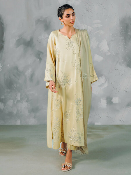 BISCOTTI BLISS - 2pcs Khaddi Silk Ensemble