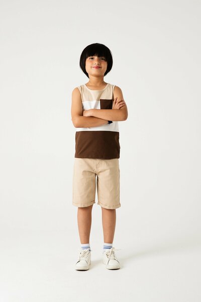Boys Nude Blocks Tank Tops