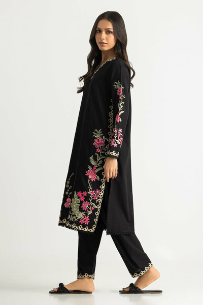 Khaddar Embroidered Co-Ord Set