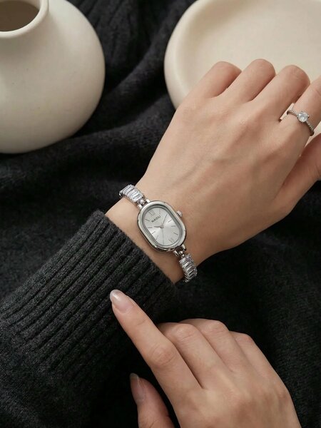 Shein - 1Pc Women'S Elegant Versatile Quartz Movement Wrist Watch