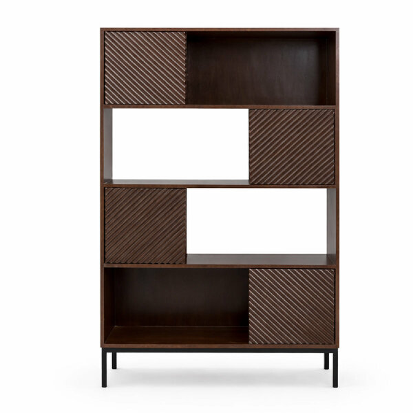 Oaklin Wooden Display Shelf with Sliding Doors