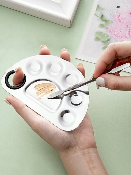 Shein - 2 Pieces Of Semi-Circular Color Mixing Palette