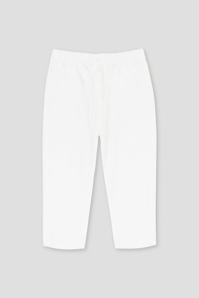 White Cotton Boys Trouser