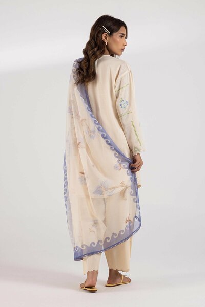 Stitched Embroidered Lawn Shirt