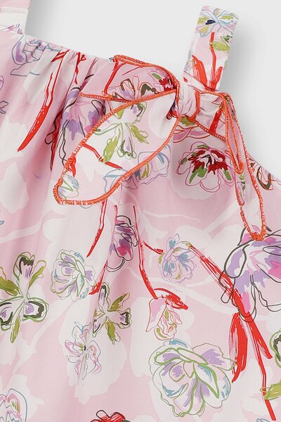 Happy Sketch Frill Dress
