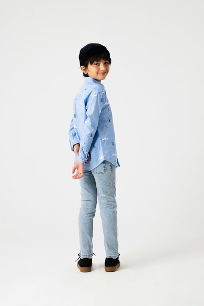 Boys Sky Trail Printed Cotton Shirt