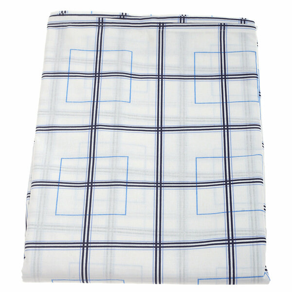 Blue  Box Geometric Double Bed Sheet 90x100"
