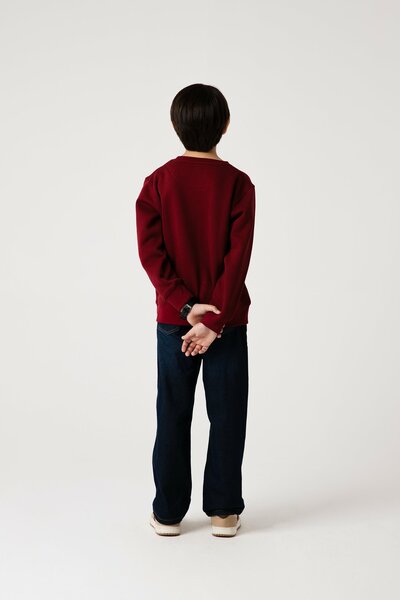 Boys Burgundy Leisure Fleece Sweatshirt