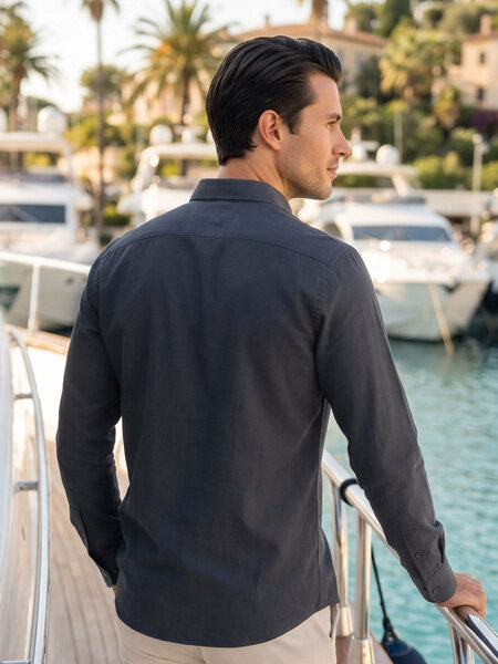 Dark Grey Oxford Shirt (CSB-318)