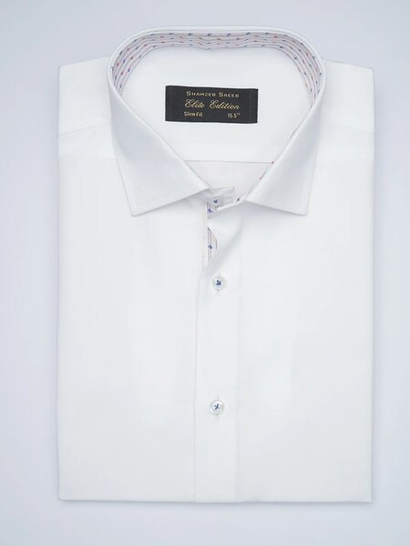 White Designer, Elite Edition, French Collar Men’s Designer Formal Shirt (FS-1729)