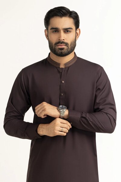 Regular Fit Embroidered Suits