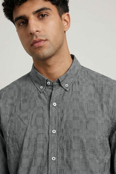 Polo Republica Men's Block Check Casual Shirt