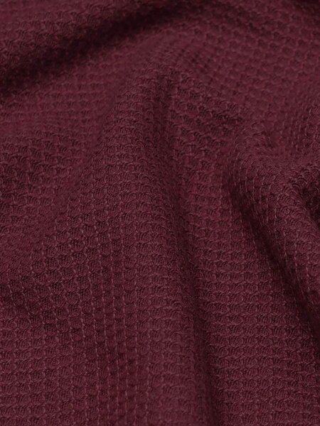 Maroon Textured Half Sleeves Popcorn Polo T-Shirt (POLO-959)