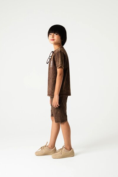 Boys Faded Brown Co-ord Set