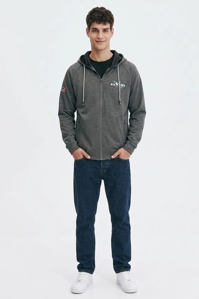 Men's Rayens Munich Minor Fault Zipper Hoodie