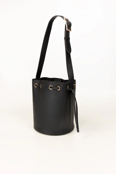 Black Bucket Bag