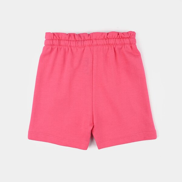 Infant Girls Jersey Terry Shorts (Basic) - Hot Pink