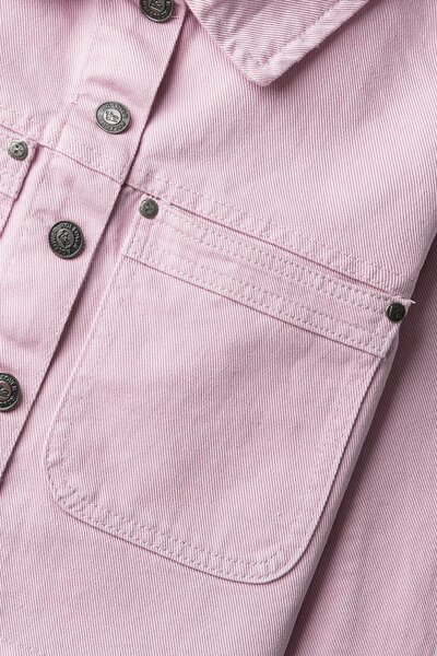 Girls Blush Pink Twill Jacket