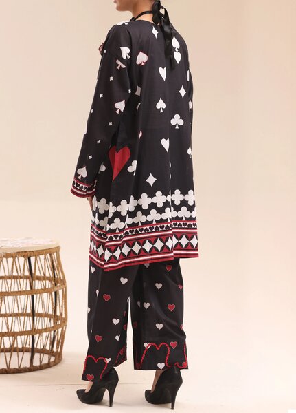 Riley Women RTW Embroidered Lawn 2 Piece Suit RL26RL Queen of Hearts - Casual Collection