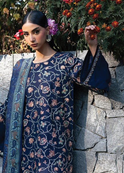 Extended Stay by Xenia Formals Unstitched Embroidered Khaddar 3 Piece Suit XE26UES 01-Ellis Winter Collection