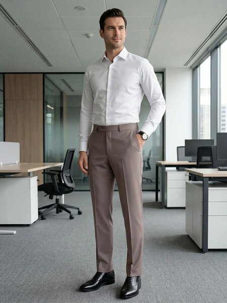 Khaki Executive Formal Dress Pant (FDT-398)