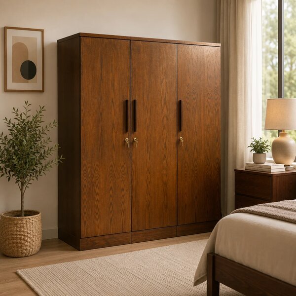 Parker 3 Door Wardrobe(Walnut)