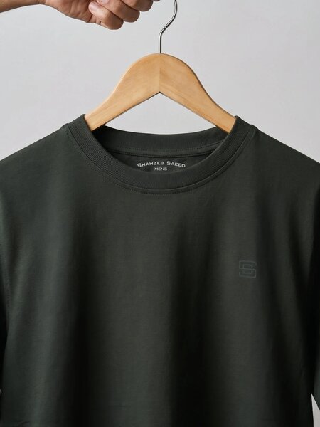 Dark Green Basic T-Shirt (TEE-481)