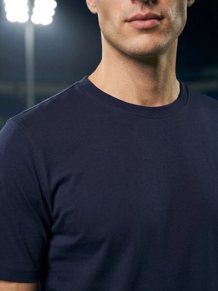 Navy Blue Stretchable T-Shirt (TEE-493)