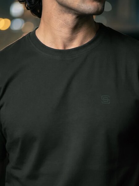 Dark Green Basic T-Shirt (TEE-481)
