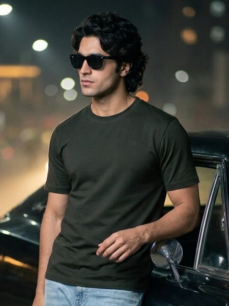 Dark Green Basic T-Shirt (TEE-496)