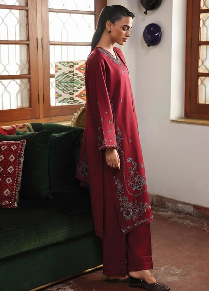 The Heirloom by Seran Unstitched Embroidered Herringbone 3 Piece Suit SN26UTH Sorelle D-02 - Casual Collection
