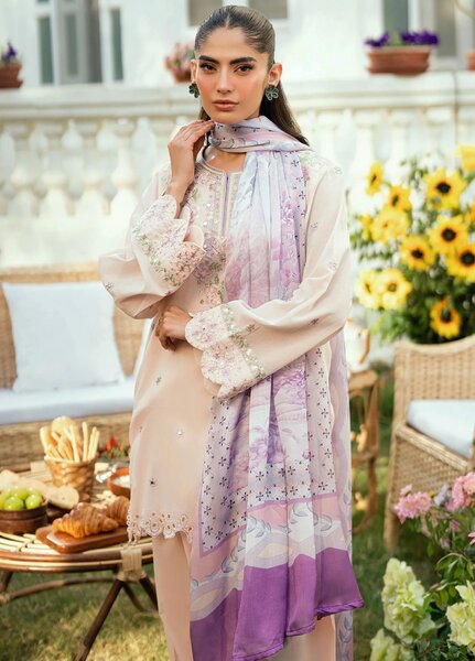 Lamhay by Dhanak Pret Swiss Voile 3 Piece DHN26PSV DC-2576 - Summer Collection