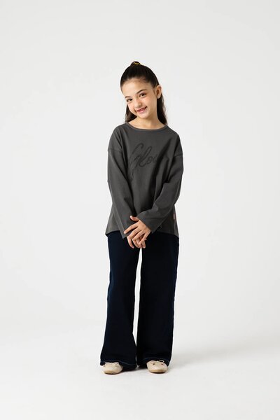 Girls Charcoal Muse Drop Tee