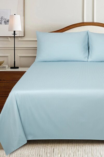 Skyride Stripe Satin Bed Sheet Set