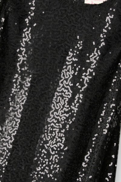 Black Sequin A-Line Dress