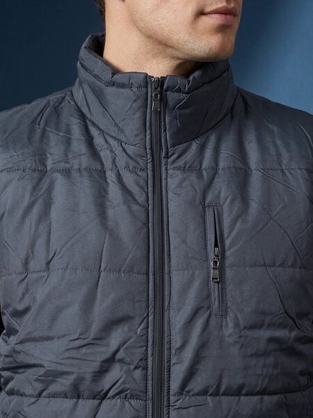 Dark Grey Imported Sleeveless Puffer (PJ-129)