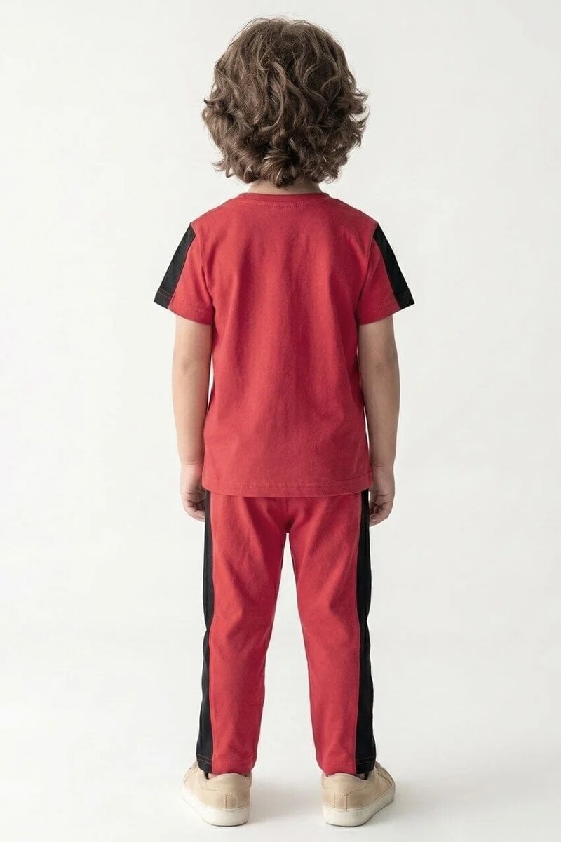 Tiny Teens Kid's Contrast Panel Twin Set