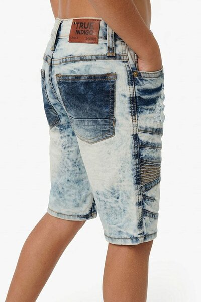 TI Boy's Acid Wash Distressed Denim Shorts