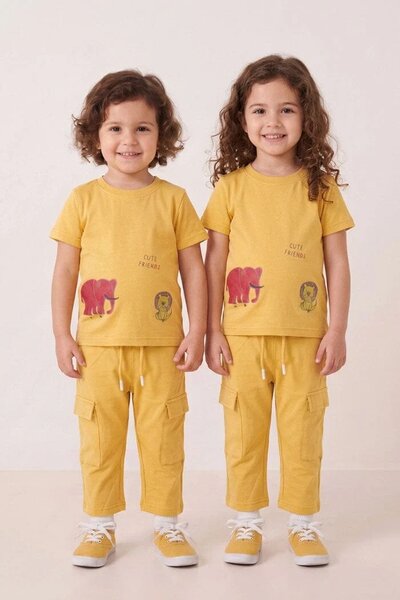 Tiny Teens Kid's Cute Friends Twin Set